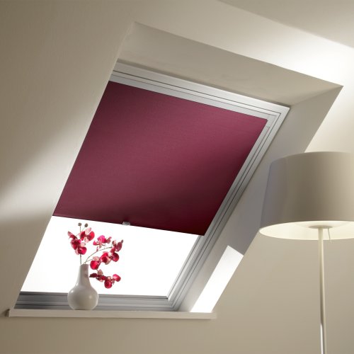 Dachfensterrollo Verdunkelung mit Seitenschienen, individuell Kürzbar Breite/Länge | B 116 x H 130 cm | lindgrün - 2