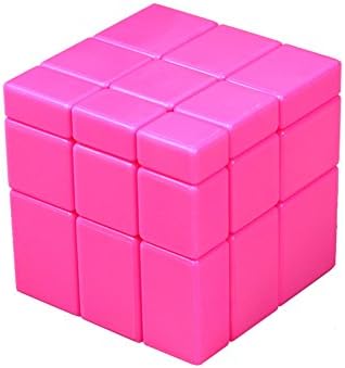 FCBB Mirror Cube 3x3x3 Stickerless Speed Cube Puzzle Rose Red