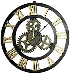 Wall Clock, industrial loft retro Industrial wind gear Clocks and Watches, Clocks of wall Wall creative home soft decorations coffee shop wall clock custom clock (Color : Size : 50, A*50cm)