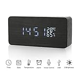 ⏰ 【Dual Power Supply】This desk alarm clock come with USB power cable or it can be powered by 4 AAA batteries(Not Included) using as a wireless alarm clock.