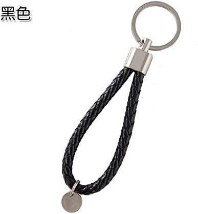 XXAICW Woven key chain hand man and woman key chain couple keychains C155 Car key chain , Black