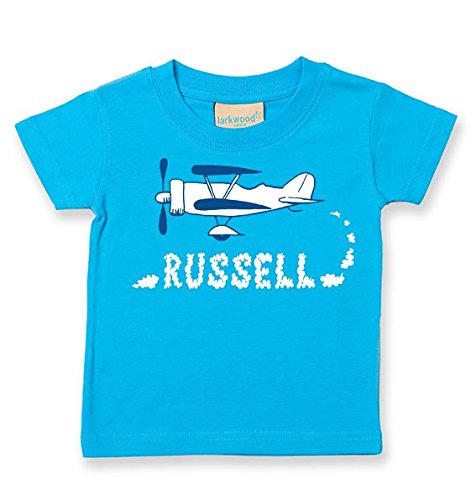 OLD BIPLANE SMOKE NAME- Personalised Baby/ Children t-shirt- EMAIL THE NAME YOU WANT