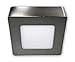 Produktbild 6 W LED Aufbauleuchte Panel Lampe Deckenspot 230 V Eckig - Edelstahl Optik alu gebürstet