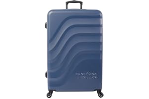 TOTTO - Maleta Rígida Grande, Modelo Bazy, 51.8 x 78.8 x 30 cm, Capacidad 120L, Alta Resistencia a Impactos, Ruedas 360º, Manija Telescópica, Correas de Compresión Internas, Candado TSA, Azul Oscuro