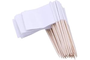 SunaOmni Drapeaux De Cure-Dents ÉTiquettes Cupcake Topper Drapeaux De Cure-Dents Vierges Blanc Mini Marqueurs De GâTeau Cupcake Topper Drapeaux Burger Sticks 100PCS