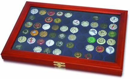 SAFE Wooden Display Case for 60 Champagne Caps/Crown Corks