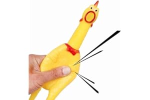 NORTHERNSCAPE Squawking Yellow Chicken Toy For Small Dogs Rubber Novelty and Durable Rubber Chicken