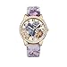 Produktbild Frauen Mädchen Watches Damen Uhr Schöne Mode Design Analog Quarz Armbanduhren Uhr für Weibliche Mode Damen Gurt Uhr mit Strass Kasten-bunten Bügel Blumen (I)