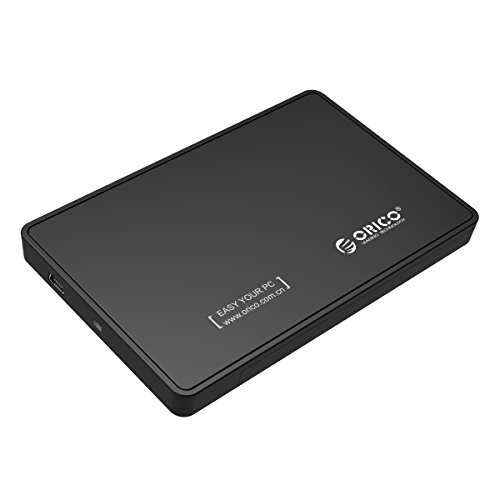 ORICO 2,5" Festplattengehäuse Extern, USB 2.0, für SATA 2,5-Zoll Notebook Interne HDD und SSD von 7 / 9,5 mm, Werkzeugfreie Montage, Hochgeschwindigkeits