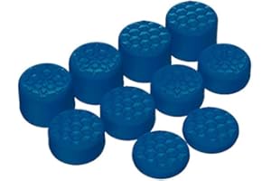 PlayVital Copri Levette Analogiche Gommini Ergonomici Thumb Grip per ps5,per ps4,per Xbox Series/One X S,Switch Pro Controller Joystick-10 Pezzi 3 Altezze-Diamante Grano&Crepa Bomba-Blu