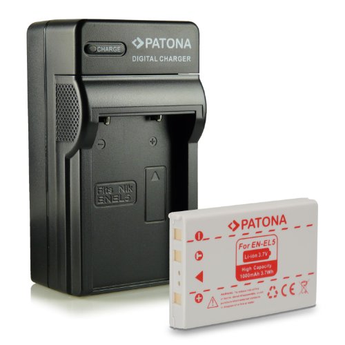 PATONA Chargeur   Batterie EN-EL5 pour Nikon CoolPix 3700 4200 5200 5900 7900 P3 P4 P80 P90 P100 P500 P510 P520 P530 P5000 P5001 P5100 P6000 S10