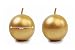 Produktbild Feste Feiern Weihnachtsdeko I 2 Teile Kugelkerzen Deko-Kerzen Gold metallic 10cm I Adventskranz Gesteck Weihnachten
