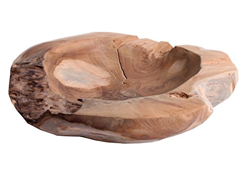 Trendy-Home24 Teakschale Wurzelholz Lavinia Holz Obst Schale massiv rund Ø 35 cm Dekoschale - 7