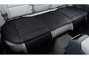 HONCENMAX Car Seat Cover Cushion Pad Mat - Breathable Auto Seat protector - Car Interior Auto Supplies - PU Leather Bamboo Charcoal - Long Rear Seat Cover