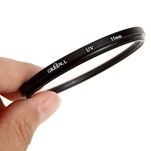 Green L 55mm Filtre UV Ultra-Violet Protecteur pour Canon Nikon DSLR