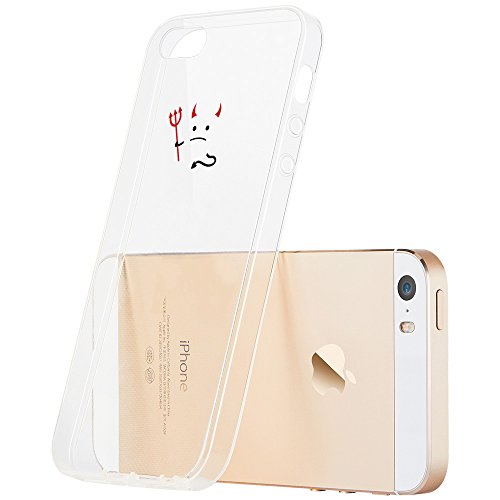 ESR iPhone SE 5 5s Funda  Suave TPU Funda Adorable Parachoques Funda Case Cover Carcasa Para iPhone 5   iPhone 5s   iPhone SE  Peque  o Diablo