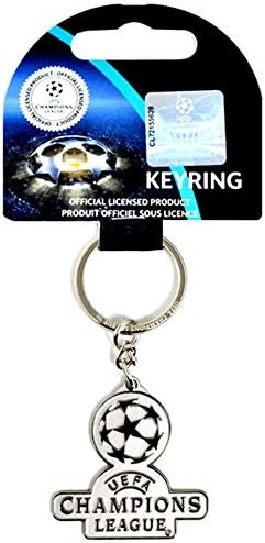 UEFA Champions League Crest Design Keyring (One Size) (Silver)