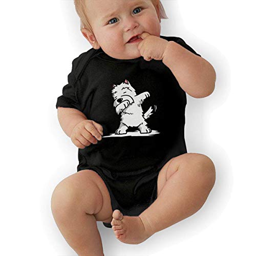 FAFANIQ West Highland Terrie Unisex Baby Short Sleeve Bodysuit