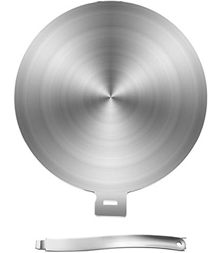 Plaque De Conduction Thermique En Inox 18x18 Cm - Adaptateur Pour Cuisinière à Induction Et Gaz, Diffuseur De Chaleur