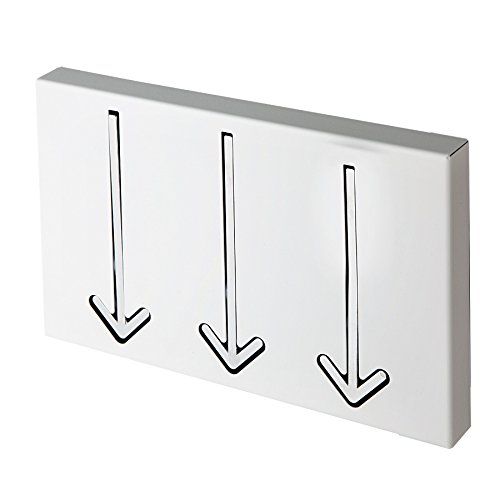 Design Wandgarderobe ARROW 3er weiss Garderobe