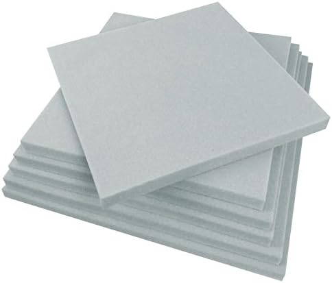 All Sizes Of Top Grade Upholstery Reflex Foam Cushions | 17 x 17 x 3 Inch | Home Dining Stool Seat Pads / Grey
