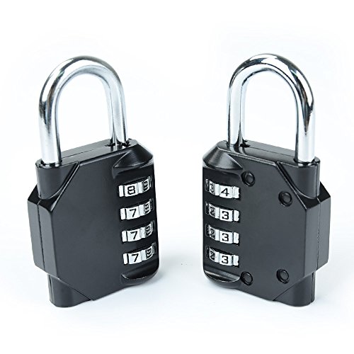 Preisvergleich Produktbild 2 Stück Kombinationsschlösser Vorhängeschloss Deallink Zahlenschloss mit 4-Stellige Kombinations kleine Reisekoffer Schlösser für Kellerraum Spinde Koffer Rucksäcke Gepäck Schule Aktenschränke Toolbox