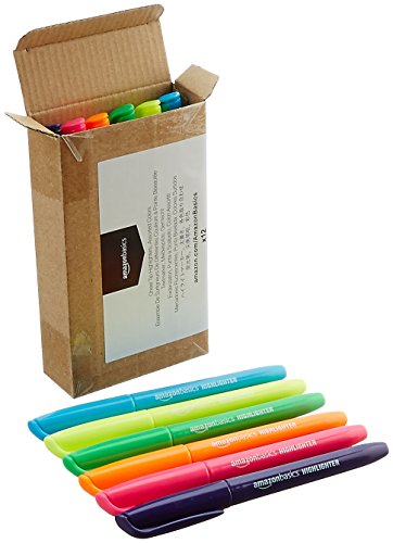 AmazonBasics – Textmarker mit Schrägkeilspitze, 12er-Pack - 4