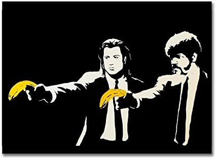 LaMAGLIERIA Banksy - Pulp Ficiton Bananas poster on glossy photo paper - Size, 50cmx70cm