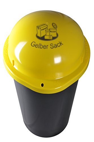 KUEFA 60L – Mülleimer Müllsackständer mit Laserbeschriftung (Gelb, Gelber Sack) - 2