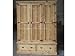 Solid Pine Triple Wardrobe, 3 Door Rustic, Rough Sawn Robe with 2 Drawers. Choice of Colours. No flat packs, No assembly (RSTRW)