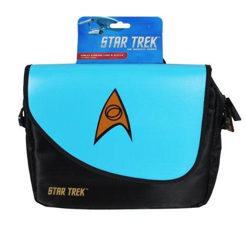 ORB Star Trek Umhängetasche / Messenger Bag für Notebooks mit bis zu 10 Zoll / 25,4 cm, Blau