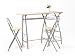 3 PCs Dining Table and Chairs Stools Kitchen Breakfast Set Bar Seat Wooden Furniture Beech