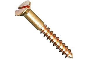 T.I. MIDWOOD Solid Brass Slotted Countersunk Woodscrew ~ All Gauges & Sizes inc. 2,4,6,7,8,10 Screw (50, No.8 x 1.1/2")