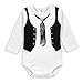 Tuxedo onesie for boys | European size 50 (based on baby height) | suit with necktie | sweet gift for parents with babies