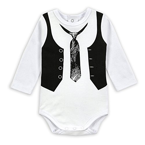 Tuxedo onesie for boys | European size 50 (based on baby height) | suit with necktie | sweet gift for parents with babies