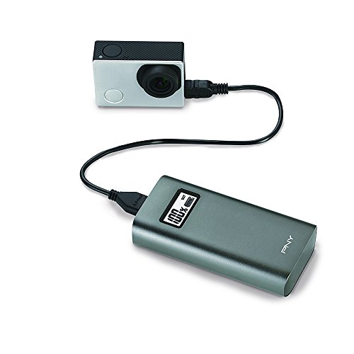 PNY P-B5200-4C02-RB PowerPack Aluminum Digital Akku 5200 mAh charcoal/grau - 4