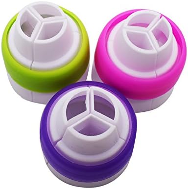 3Pcs/set Russian Icing Large Piping Nozzles Coupler for Base 1.46 inch (3.7cm) Russian Nozzles Work Pastry Disposible Bag and Silicone Pastry Bag Quickly &amp; Easily Attach and Swap
