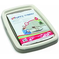 Savic Puppy Trainer Hundetoilette für Welpen, Starter-Set, Toilette mit 7 Pads, Größe M, 46,5 x 35 x 4cm