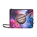 Produktbild SHAOKAO Der fünfte Planet im Sonnensystem Muster Benutzerdefinierte hochwertige Nylon Slim Clutch Cross Body Bag Schultertasche