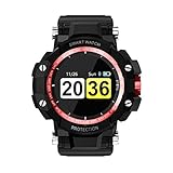 Fuibo Smartwatch, GW68 Smart Watch Sport Outdoor IP68 Barometer Thermometer Höhenmesser | Intelligente Armbanduhr Sport Fitness Tracker Armband (Schwarz)