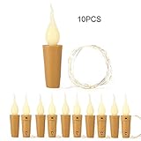 FLEXIBLE DRAHT FÜR DIY: Die Kerzenform Led Light besteht aus PP-Material, robust und langlebig. Mit flexiblem Draht können Sie alles einfach umwickeln und in jede gewünschte Form bringen