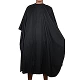 Black Salon Hair Cutting Gown Barber Cape Cloth