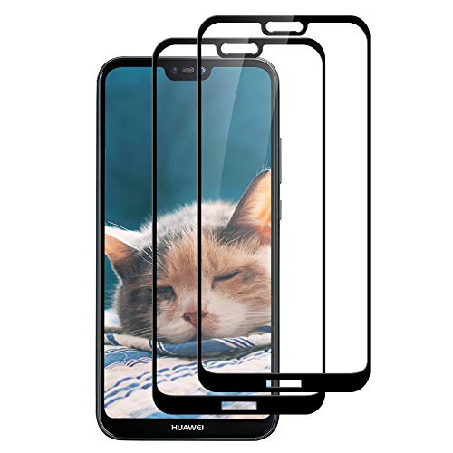Preisvergleich Produktbild Ventdest [2 Stück Huawei P20 Lite Panzerglas Schutzfolie, Panzerglasfolie Panzerfolie Displayschutzfolie für Huawei P20 Lite, 99% Transparenz, Schutz vor Wasser, Öl, Staub und Kratzern.