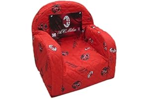 AQUILONE POLTRONA SEDIA POLTRONCINA CAMERETTA BAMBINO A.C. MILAN Ufficiale 40x35x45