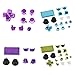 Price comparison product image KESOTO 3X Full Buttons Mod Kits Chrome Plating L1 L2 R1 R2 Replacement Trigger Caps Kit+Analog Thumbsticks for Sony PS4-JDM030 Controller