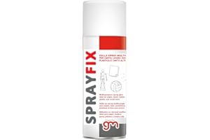 MAGAZZINI GM MagazziniGM SPRAYFIX, Colla Spray Multiuso Universale ideale per Carta, Legno, Plastica, Gomma, Tessuti, 400ml (1)