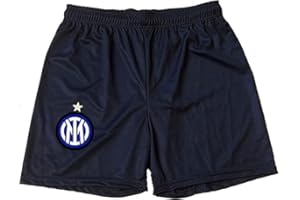 Generico Pantaloncino Inter Colore Nero, Corti con Nuovo Logo per Adulti