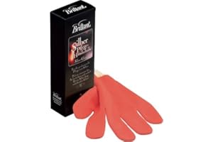 Brillant Silber Pflege-Handschuh - Imprägnierte Polierhandschuhe mit Anlaufschutz - Ideal zum reinigen & polieren von Tabletts, Kännchen, Vasen, uvm.