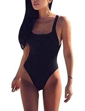 LHWY Le Donne Imbottito Push-Up Bikini Costume Da Bagno Con Un Pezzo Scollato Da Bagno Tuta