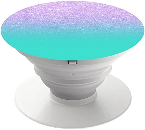 Premium Mounts and Stand, Expanding Stand Pop Grip Mount Sockets for iPhone,Smartphones and Tablets - Modern mermaid lavender glitter turquoise ombre